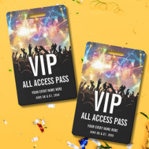 Pase de acceso total VIP de entradas para conciert