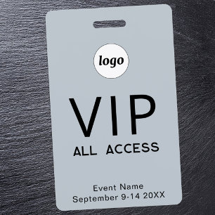 Tarjeta De Identificación Pase de acceso total VIP de evento con logotipo mi