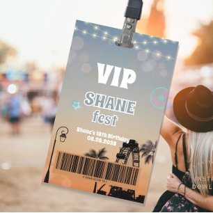 Tarjeta De Identificación Pase de Acceso Total VIP de Festival de Música