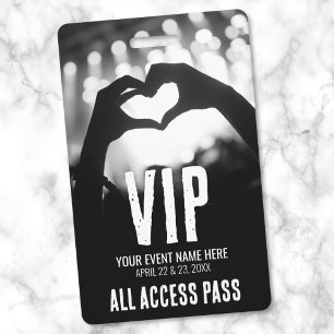Tarjeta De Identificación Pase de Acceso Total VIP del Evento