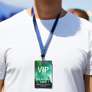 Tarjeta De Identificación Pase de Acceso Total VIP Evento de Concierto