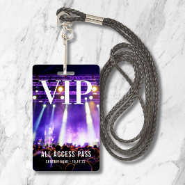 Tarjeta De Identificación Pase de Acceso Total VIP Evento de Concierto