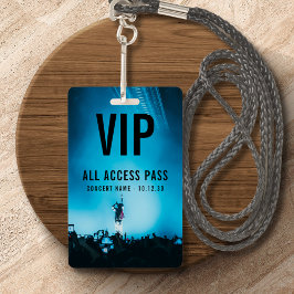 Tarjeta De Identificación Pase de acceso total VIP para concierto personaliz