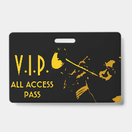 Tarjeta De Identificación Pase de Acceso Total VIP para Evento Musical