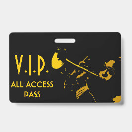 Tarjeta De Identificación Pase de Acceso Total VIP para Evento Musical