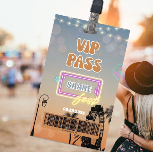 Tarjeta De Identificación Pase de acceso total VIP para festival de música y
