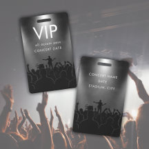 Pase de acceso total VIP personalizado nombre negr
