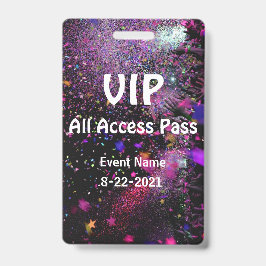 Tarjeta De Identificación Pase de Acceso Total VIP Vertical Personalizable