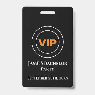 Tarjeta De Identificación Pase de Acceso VIP Soltero Soltera