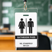 Pase de baño para estudiantes y maestros