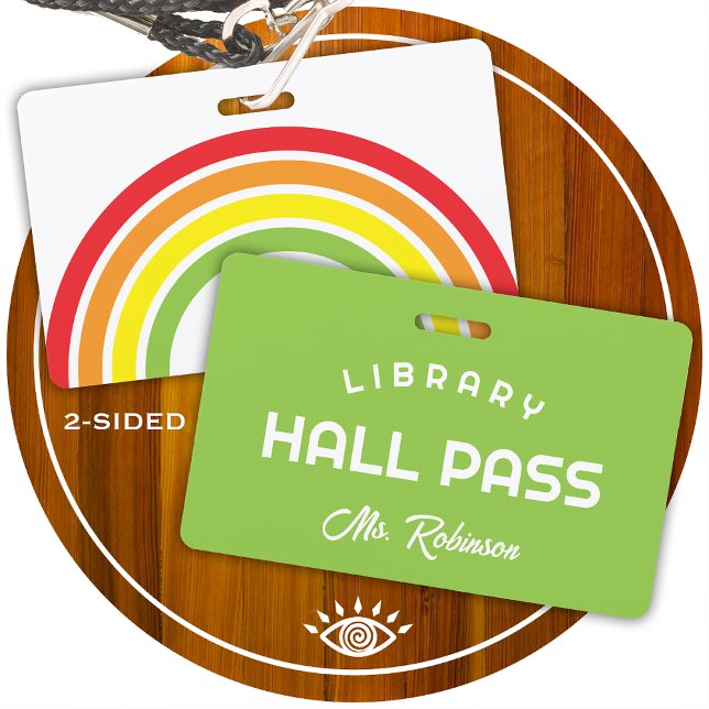Tarjeta De Identificación pase de biblioteca arco iris para aula escolar (Subido por el creador)