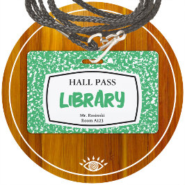 Tarjeta De Identificación pase de biblioteca de libros de composición para e