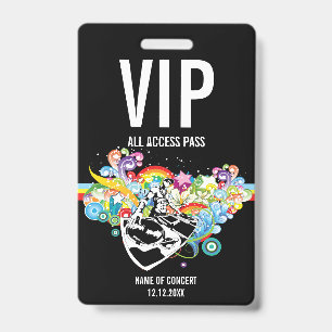 Tarjeta De Identificación Pase de Concierto con Acceso Total VIP