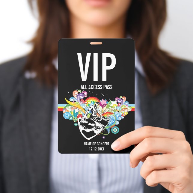 Tarjeta De Identificación Pase de Concierto de Acceso Total VIP (Presentado)