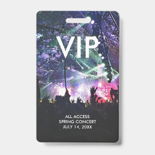 Tarjeta De Identificación Pase de concierto VIP personalizado ID Badge