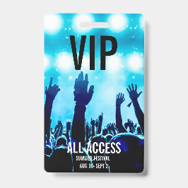 Tarjeta De Identificación Pase de evento de concierto de acceso completo par