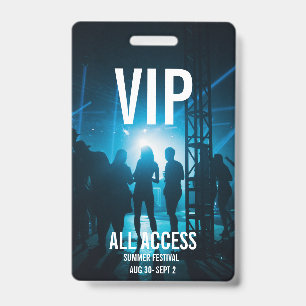 Tarjeta De Identificación Pase de evento de concierto de acceso total VIP pe