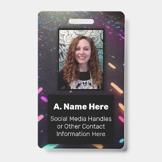 Tarjeta De Identificación Pase de Evento VIP de Concierto ID de Neon Glow Ni