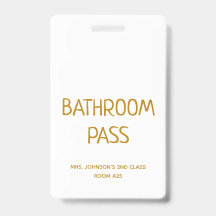 Pase de ida y vuelta al baño de regreso a la escue