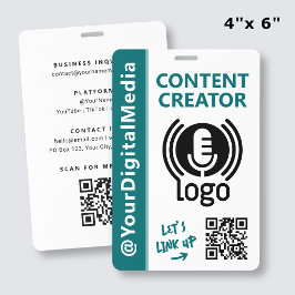 Tarjeta De Identificación Pase de identificación de networking para creadore