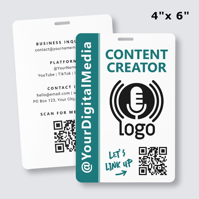 Tarjeta De Identificación Pase de identificación de networking para creadore (Subido por el creador)