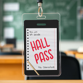 Tarjeta De Identificación Pase de maestro estudiante papel salón de clases b