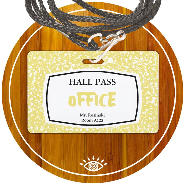 Tarjeta De Identificación pase de oficina del libro de composición para educ (Subido por el creador)