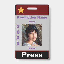 Tarjeta De Identificación Pase de Prensa-1