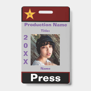 Tarjeta De Identificación Pase de Prensa-1