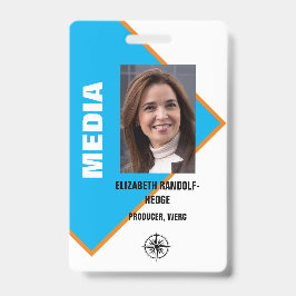 TARJETA DE IDENTIFICACIÓN PASE DE PRENSA EVENTO DE IDENTIFICACIÓN FOTOGRÁFIC