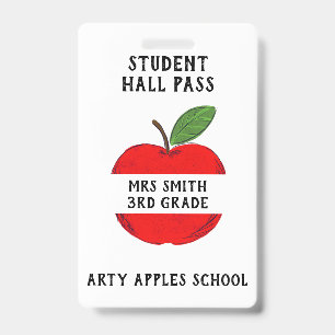 Tarjeta De Identificación Pase de profesor Apple o pase de baño