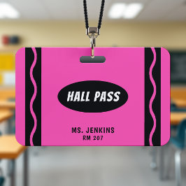 Tarjeta De Identificación Pase de Sala de Clase para Maestros y Estudiantes 