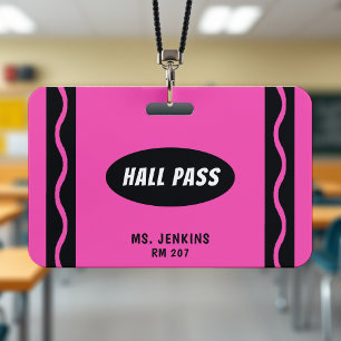 Tarjeta De Identificación Pase de Sala de Clase para Maestros y Estudiantes