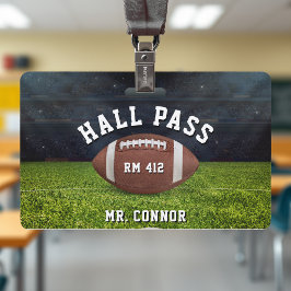 Tarjeta De Identificación Pase de sala de educación física de fútbol america