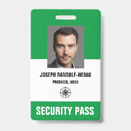 Tarjeta De Identificación PASE DE SEGURIDAD - Credencial con Foto I.D.