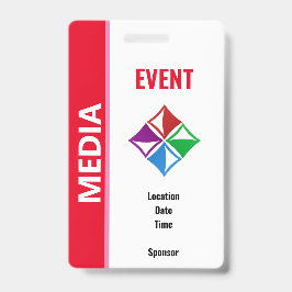 Tarjeta De Identificación Pase de Seguridad para Eventos Especiales