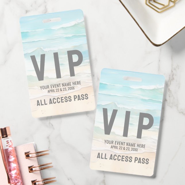 Tarjeta De Identificación Pase de Todo Acceso Evento VIP (Oficina)