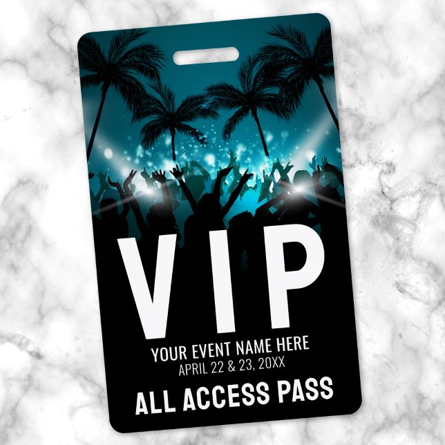 Tarjeta De Identificación Pase de Todo Acceso Evento VIP (All Access Pass Event VIP Badge)