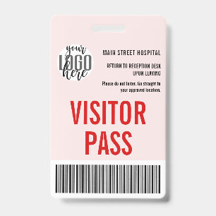 Tarjeta De Identificación Pase de visitante de empresa personalizada Código 