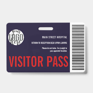 Tarjeta De Identificación Pase de visitante de empresa personalizado Código