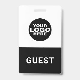Tarjeta De Identificación Pase de visitante invitado con logotipo de empresa