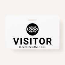 Pase del visitante del logotipo de negocios del pe