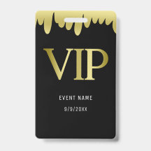 Pase VIP de oro negro moderno