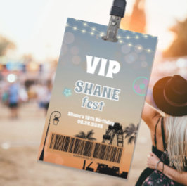 Tarjeta De Identificación Pase VIP para todos los accesos del Festival de Mú