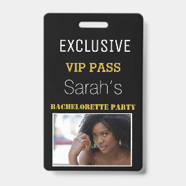 Tarjeta De Identificación Pases VIP de Invitación a la Despedida de Soltera 