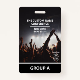 Tarjeta De Identificación Paso de acceso personalizado de código QR de confe