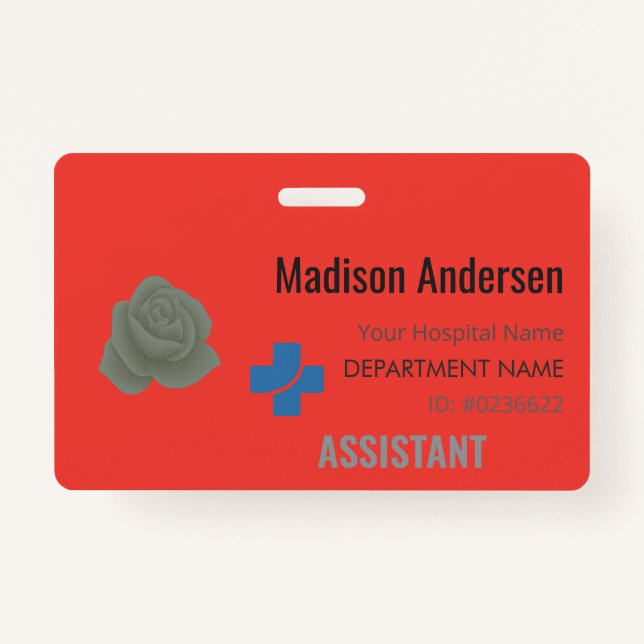 Tarjeta De Identificación Paso de evento plástico - Horizontal.ID.Office.Bad (Anverso)