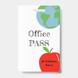 Tarjeta De Identificación Paso de oficina