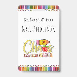 Tarjeta De Identificación Paso del aula a la sala del profesor de lápiz de c