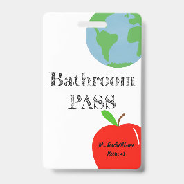 Tarjeta De Identificación Paso del baño personalizado